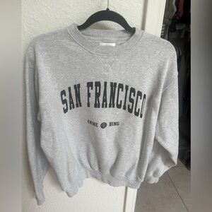 Anine Bing Ramona gray sweatshirt San Francisco size medium